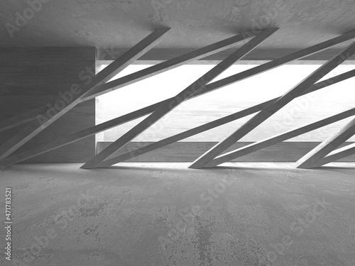 Abstract architecture interior background. Empty concrete room