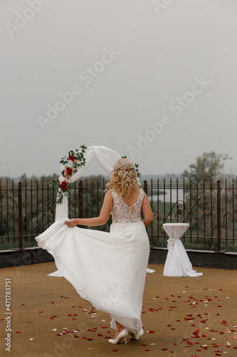 bride in wedding dress