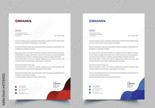 corporate letterhead template vector format