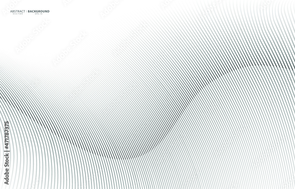 Naklejka premium Abstract Pattern background, vector template for your ideas, monochromatic lines texture, waved lines texture. Technology wallpaper.