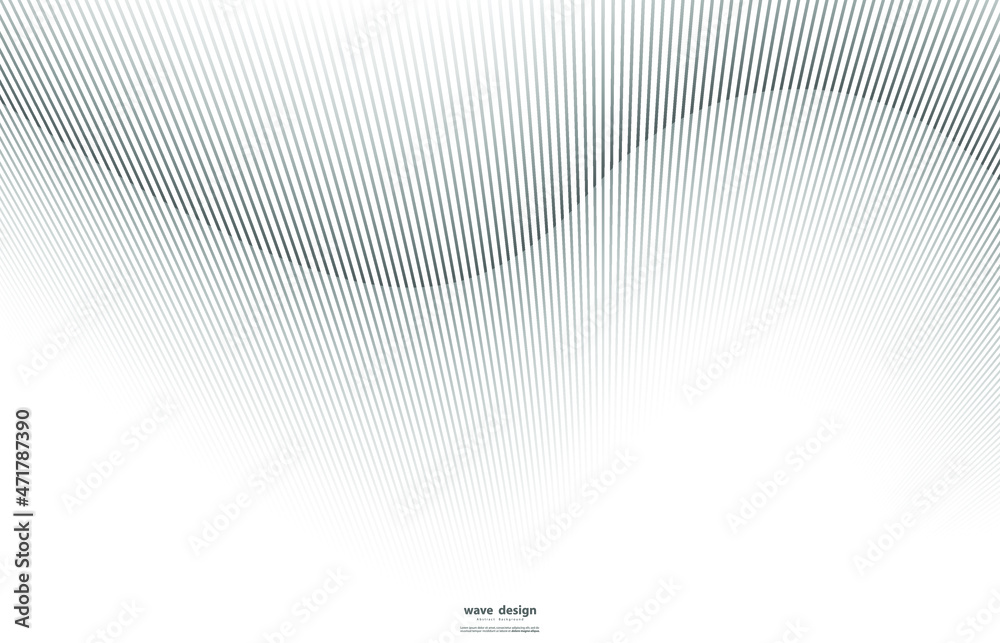 Naklejka premium Abstract Pattern background, vector template for your ideas, monochromatic lines texture, waved lines texture. Technology wallpaper.