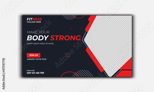 Fitness / Gym Ad Banners, social media post design.