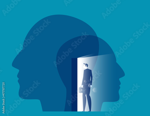 Mindfulness as mental mind peace. Business psychological concept