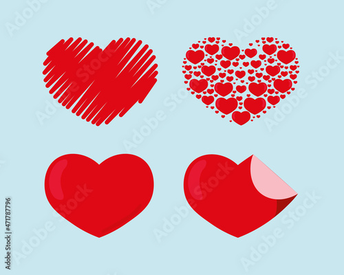 love hearts icons