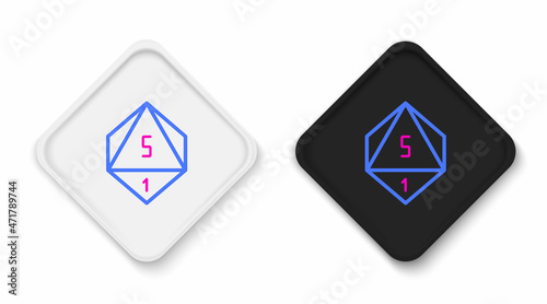 Free Download Line Game dice icon isolated on white background. Casino gambling. Colorful outline concept. Vector - GFXLoad