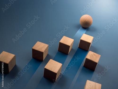 Bilde på lerret Leadership, business success, unique, difference, challenge, and motivation concepts creative ideas