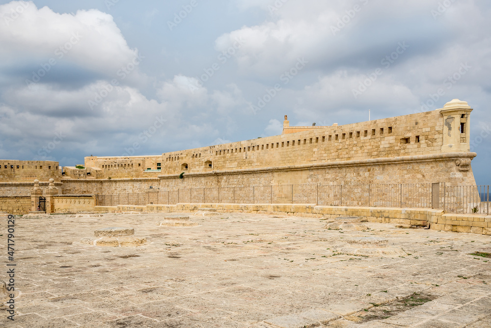 View at the Fort of Saint Elmo in Valetta, Malta