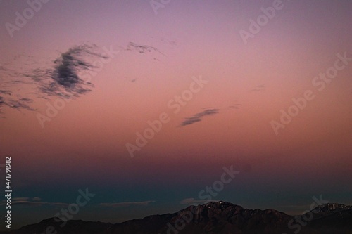 Beautiful sunset mountain skyline. © Preston