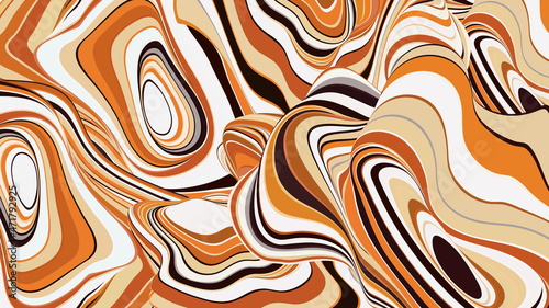 Earthy colors Abstract liquify striped art vector background