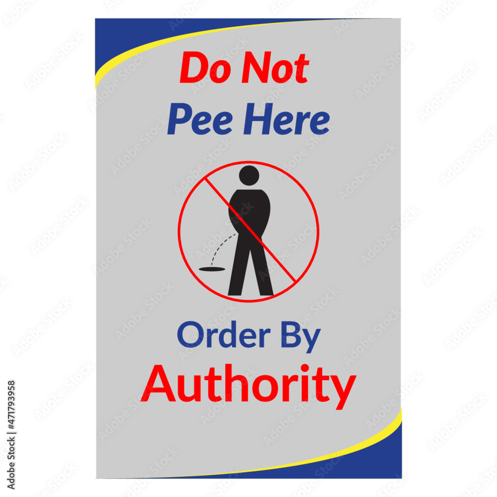 Do Not Pee here design