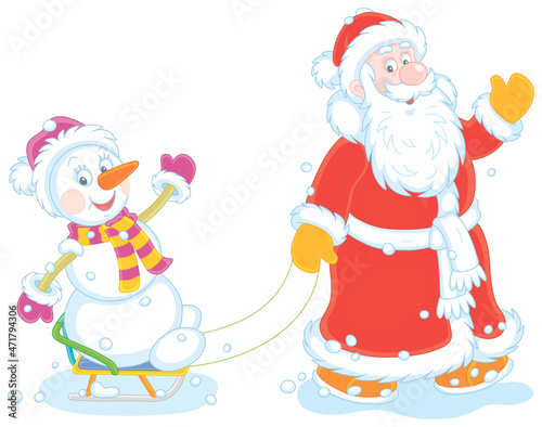 Santa Claus friendly smilin...
