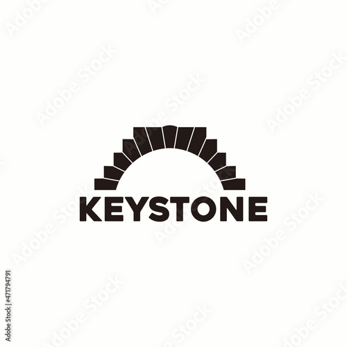 Valokuva Black Keystone for arch logo design