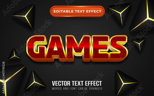 Games editable text effect