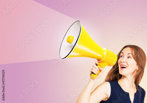 Successful woman with megap...