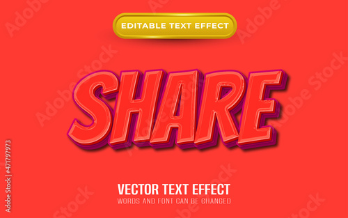 Share editable text effect