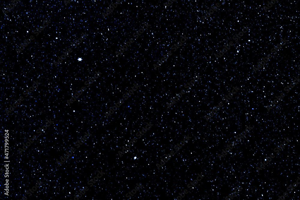 Starry night sky.  Galaxy space background.  Stars in the night.  Dark blue night sky with stars. 