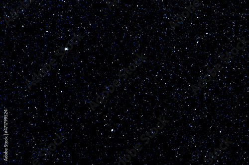 Starry night sky. Galaxy space background. Stars in the night. Dark blue night sky with stars. 
