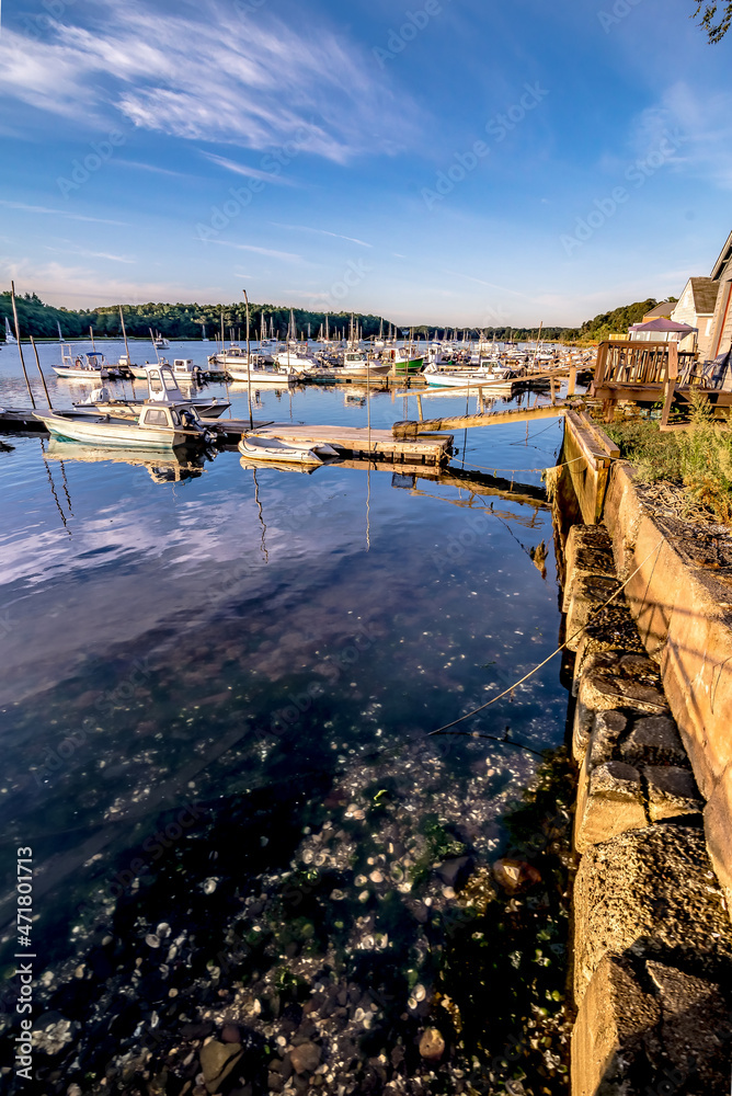 Fototapeta premium Greenwich Bay Harbor Seaport in east greenwich Rhode Island