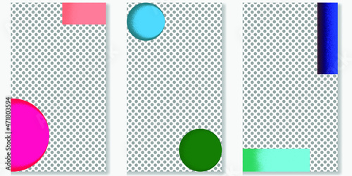 Social media editable covers with grainy effects .Grunge design  . Contemporary style . Post frame stories templates. Layout for promotion .Media banner .Vector