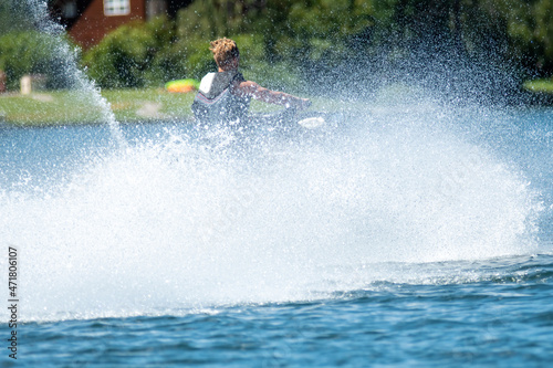 Water jet rider, jet skiing