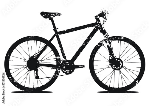Grunge bike sillhouette