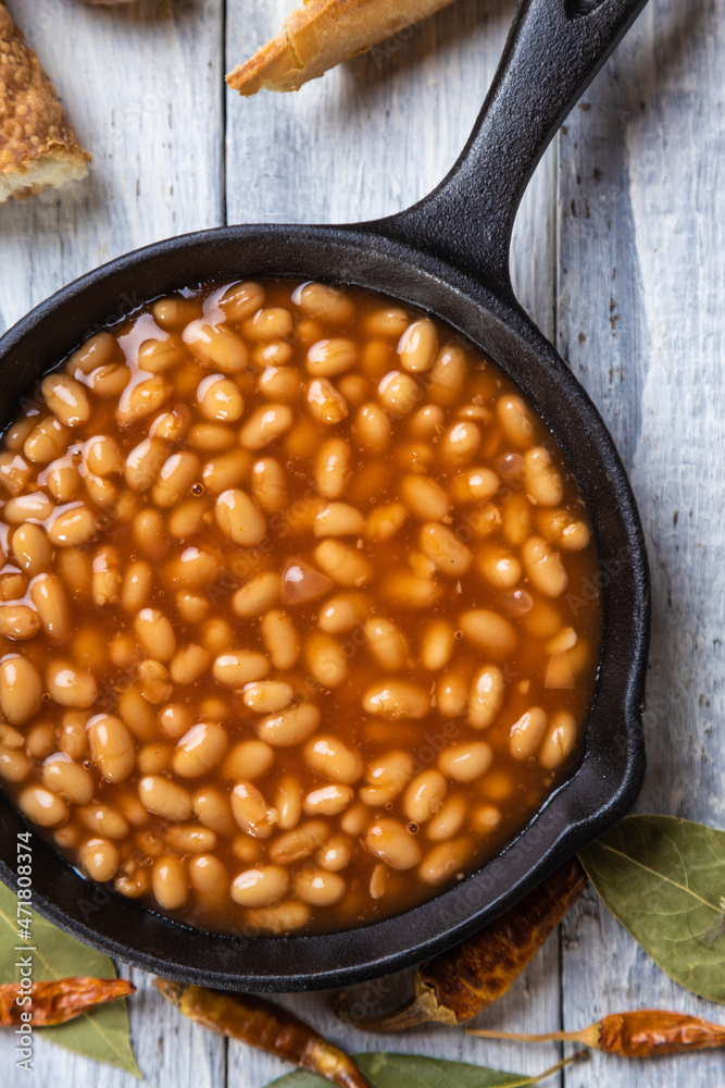 Baked beans, american staple food Baked beans, american staple food