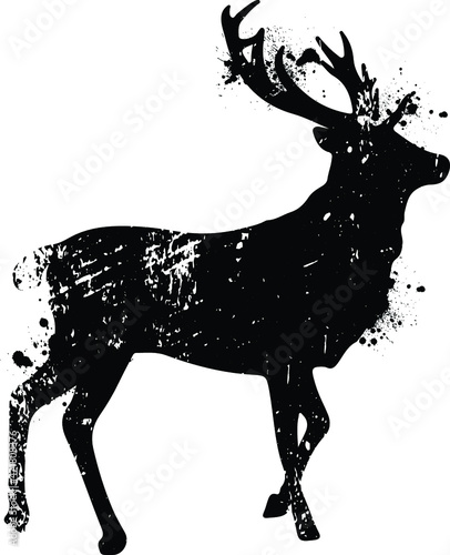 Grunge male deer