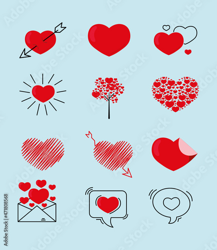 love hearts feeling