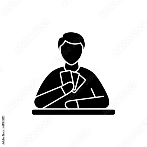 Player olor line icon. Pictogram for web page, mobile app, promo.