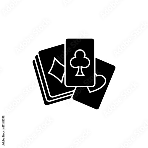 Playing cards olor line icon. Pictogram for web page, mobile app, promo.