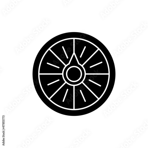 Fortune wheel olor line icon. Pictogram for web page, mobile app, promo.