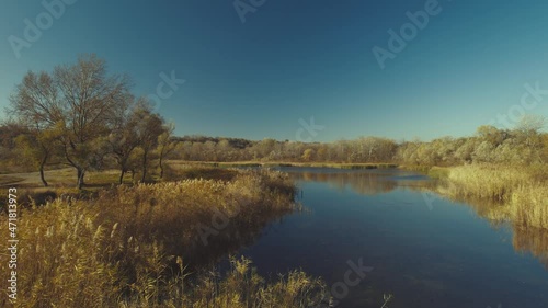 river big drone sunset
