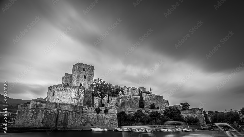 Château royal de Collioure n&b Château royal de Collioure n&b