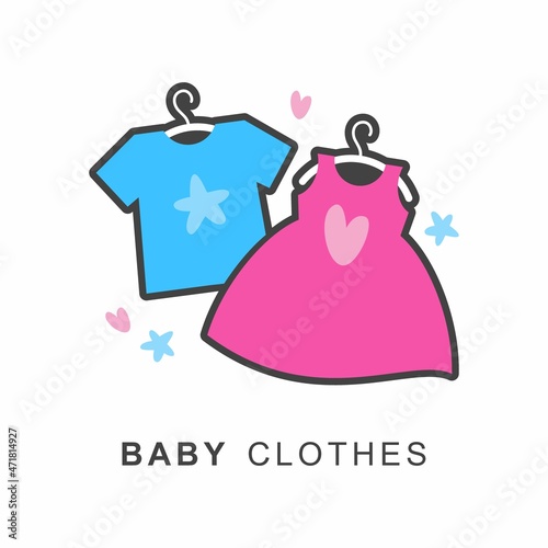 Vector illustration of children's clothing
