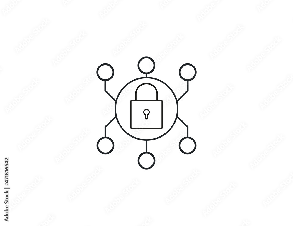 Cyber Security Icon. Vector illustration. Flat design. Cyber Security Icon. Vector illustration. Flat design.