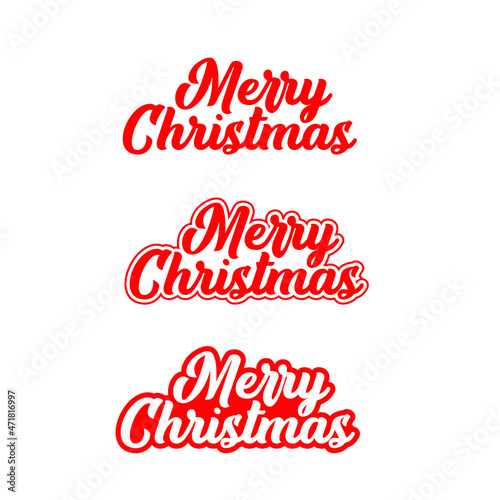 Merry Christmas Template text Illustrator Design. 