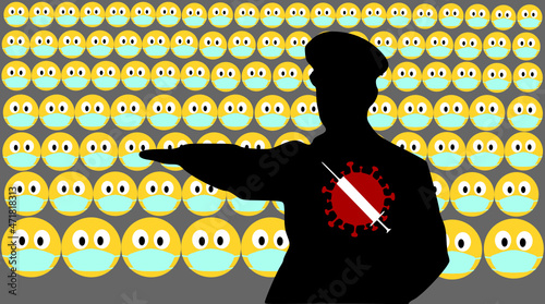 Illustration of the COVID pandemic
