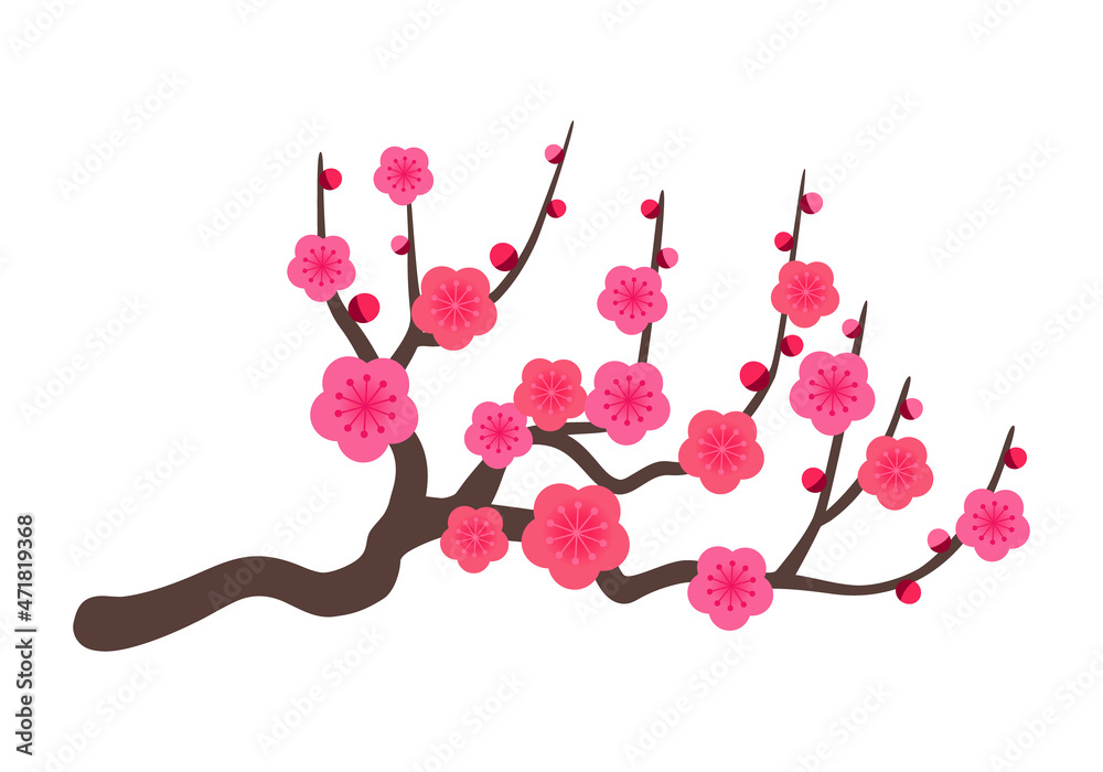 梅の花 イラスト Stock Vector Adobe Stock 梅の花 イラスト Stock Vector Adobe Stock