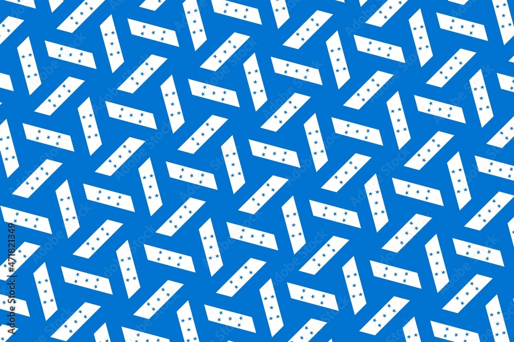 Geometric pattern in the colors of the national flag of Honduras. The colors of Honduras. Geometric pattern in the colors of the national flag of Honduras. The colors of Honduras.