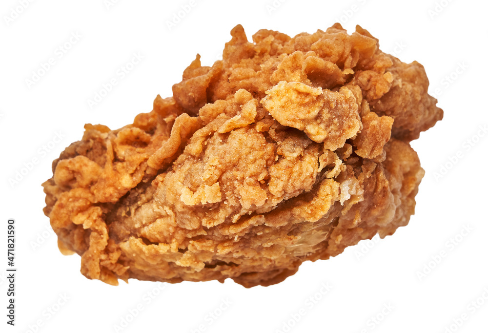Crispy fried chicken on a isolated white background Crispy fried chicken on a isolated white background