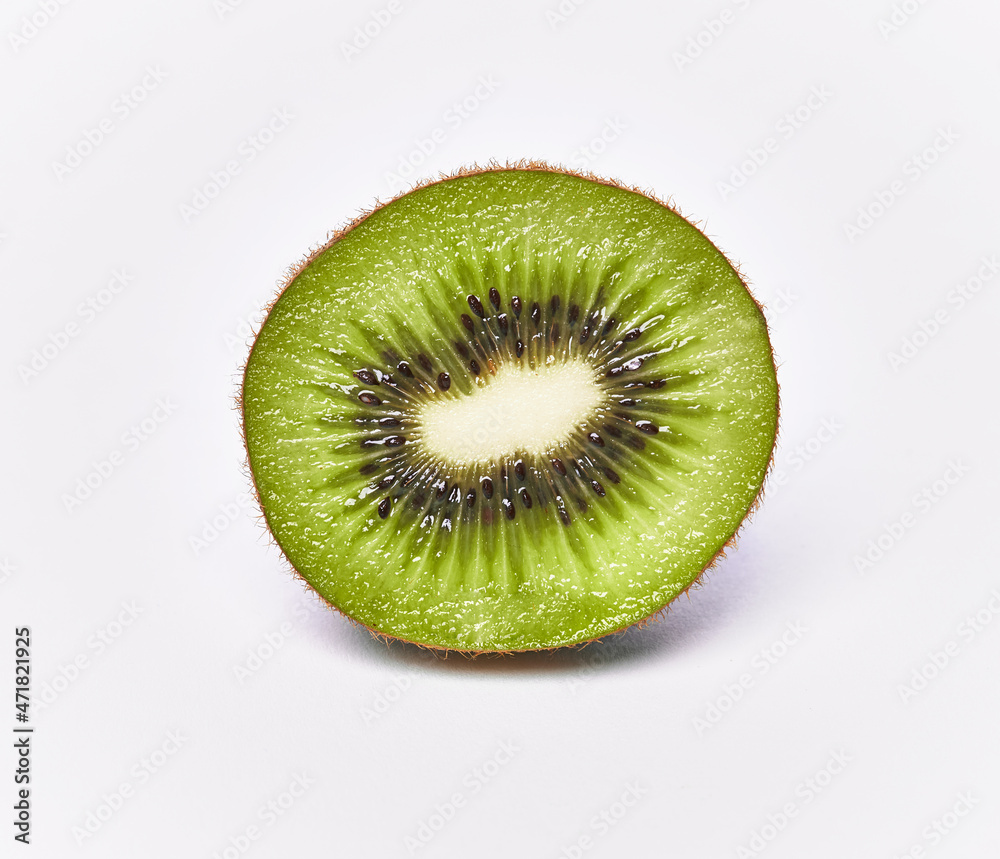 Slice of kiwi isolated on a white background Slice of kiwi isolated on a white background