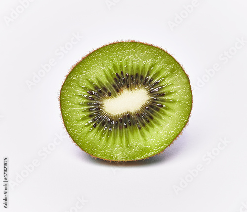  Slice of kiwi isolated on a white background