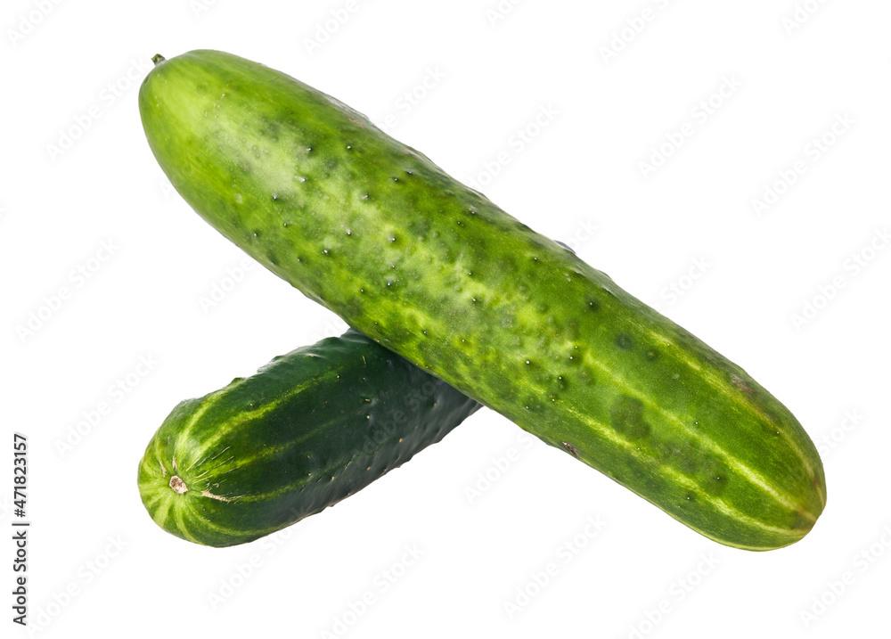 Bunch of cucumbers isolated on a white background Bunch of cucumbers isolated on a white background