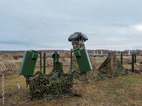 Modern Russian military radar stations. Army means of radio and electronic warfare. Radio-technical equipment. Signals Intelligence. Radio electronic troops photo