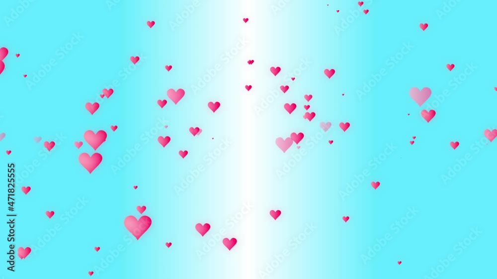 ハートのパーティクル 水色の背景 グラデーション バレンタインデー 結婚式 誕生日 ハートのパーティクル 水色の背景 グラデーション バレンタインデー 結婚式 誕生日