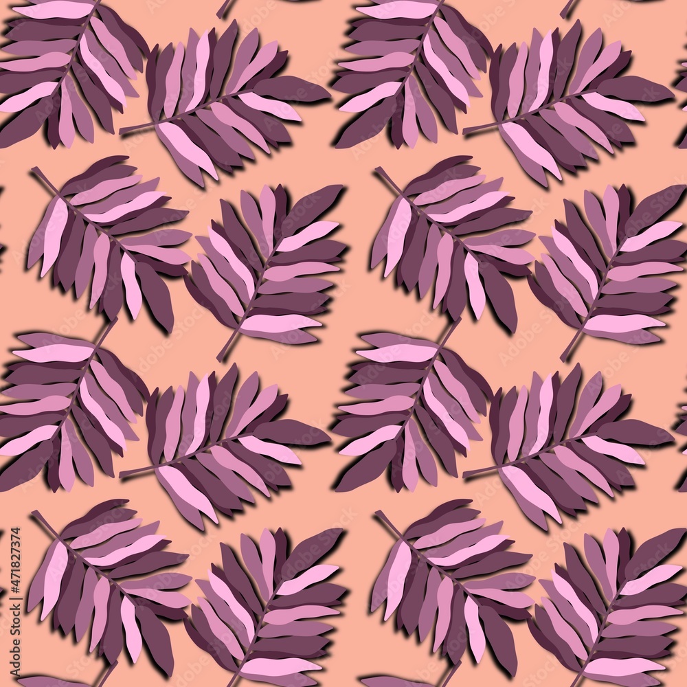 Seamless pattern with leaves for fabrics and textiles Seamless pattern with leaves for fabrics and textiles