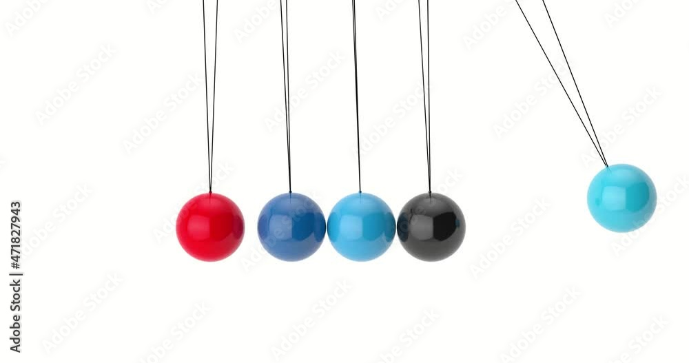 4k Resolution Video: Colorful Metal Newton's Cradle Pendulum Balls Spheres Swinging Back and Forth Loop Animation 4k Resolution Video: Colorful Metal Newton's Cradle Pendulum Balls Spheres Swinging Back and Forth Loop Animation