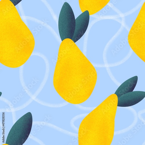 Lemon seamless fruit pattern for fabrics and textiles and packaging and gifts and cards and linens 