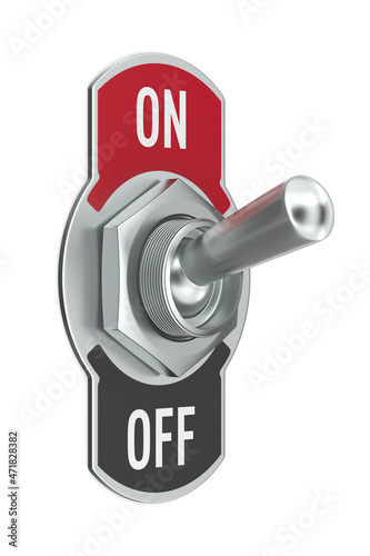 toggle switch on white back...