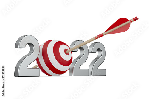 2022 new year on white back...